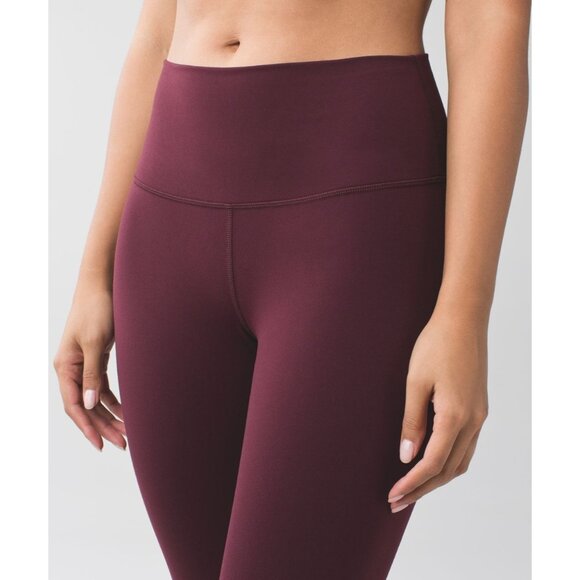 Lululemon Womens Dark Maroon Full-Length Leggings Size 4 - Picture 2 of 13